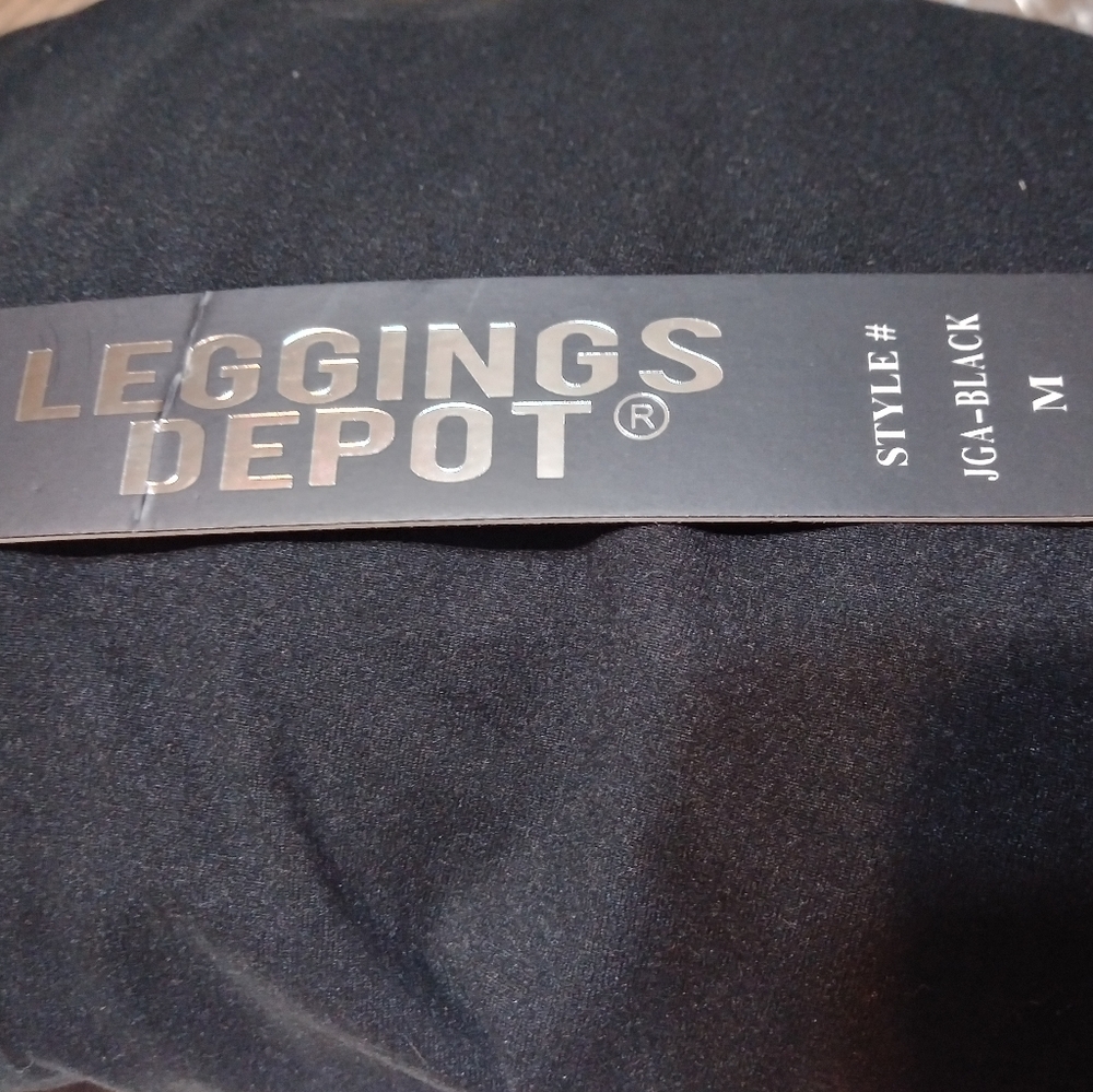 Leggings Depot Black Joggers Women's Size Medium Workout Lounge Relax Active - Picture 5 of 9